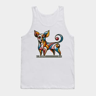 Pop art dog illustration. cubism illustration of a dog Tank Top